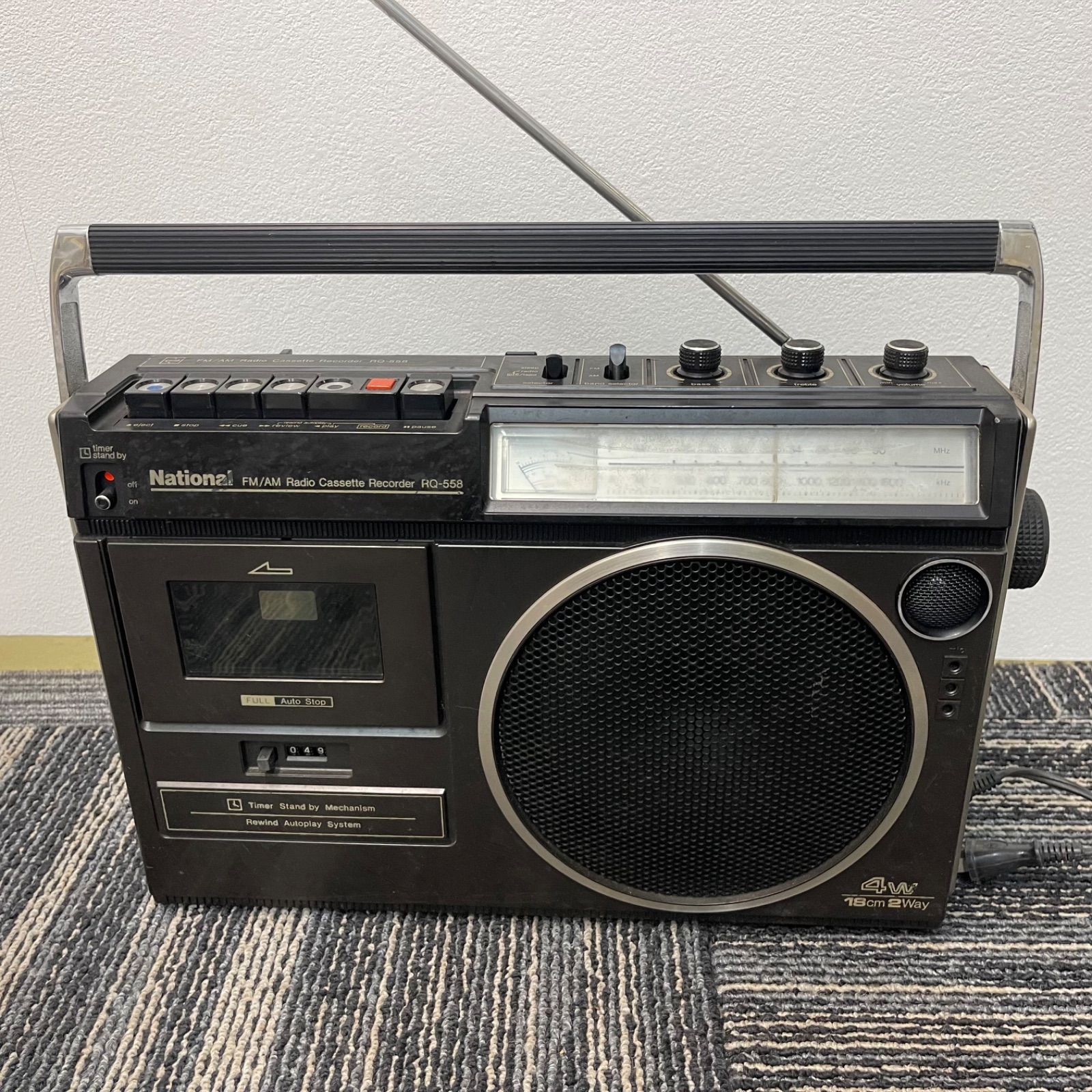 National RQ-558 ラジオ・カセットレコーダー NATIONAL 昭和レトロなラジカセ RQ-558 動作品 - メルカリ