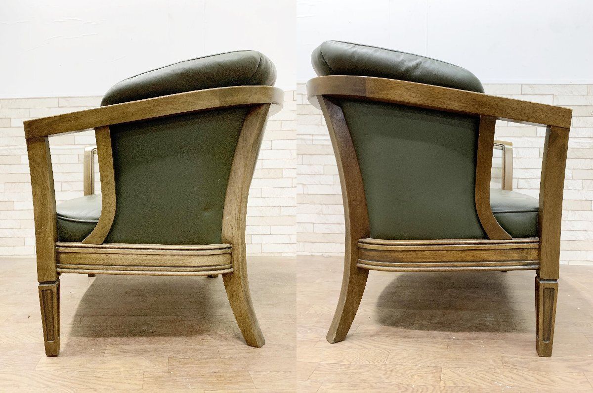 マルニ ロイヤル シャルル 本革 1人掛け ラウンジチェア シングル 椅子