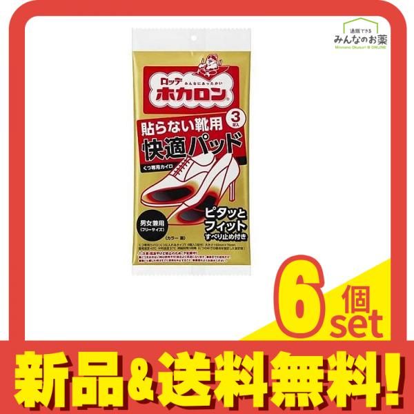 ホカロン 貼らない靴用 快適パッド 3足 6個セット