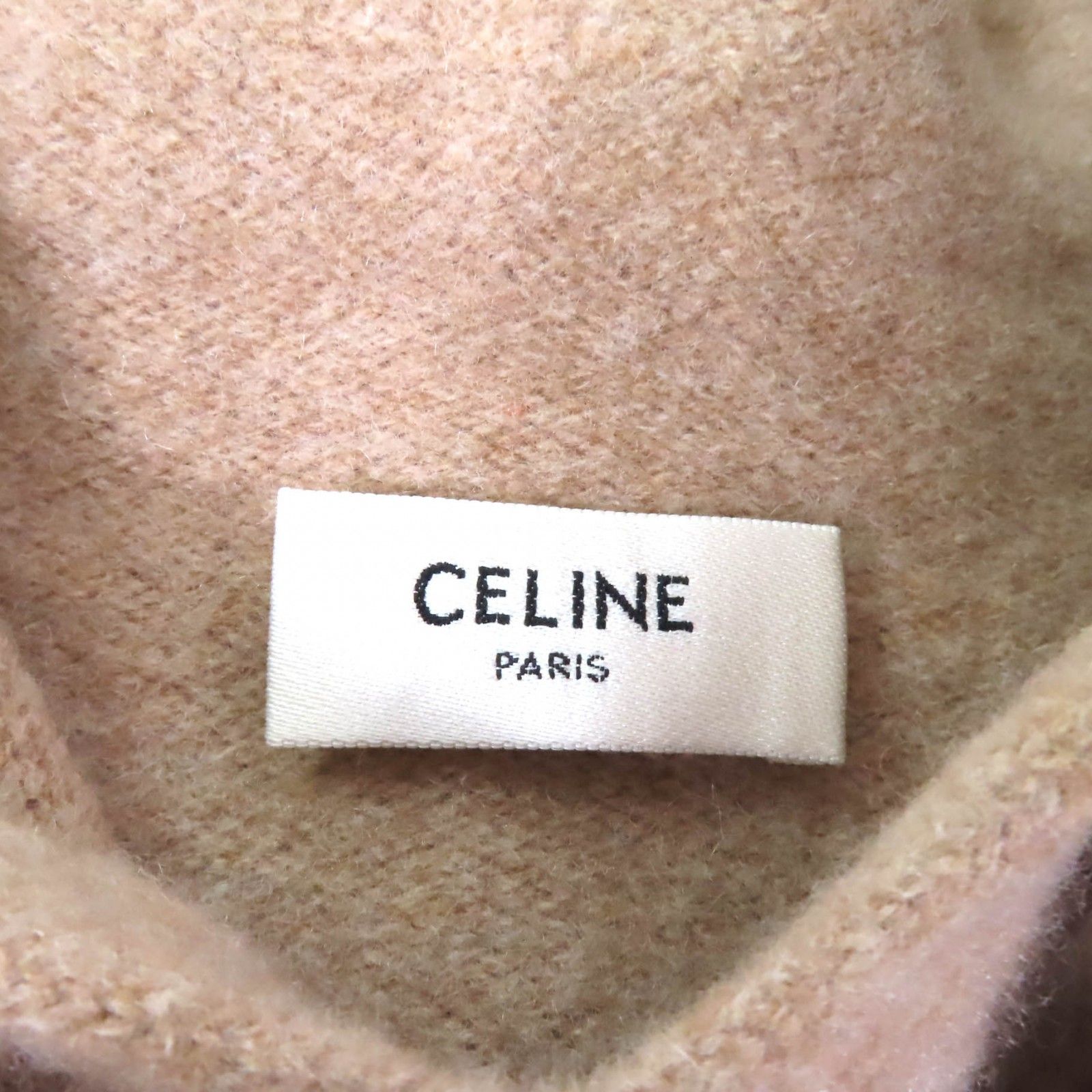 極美品☆CELINE セリーヌ 2A20Z402P カシミヤ混 ロゴドロー
