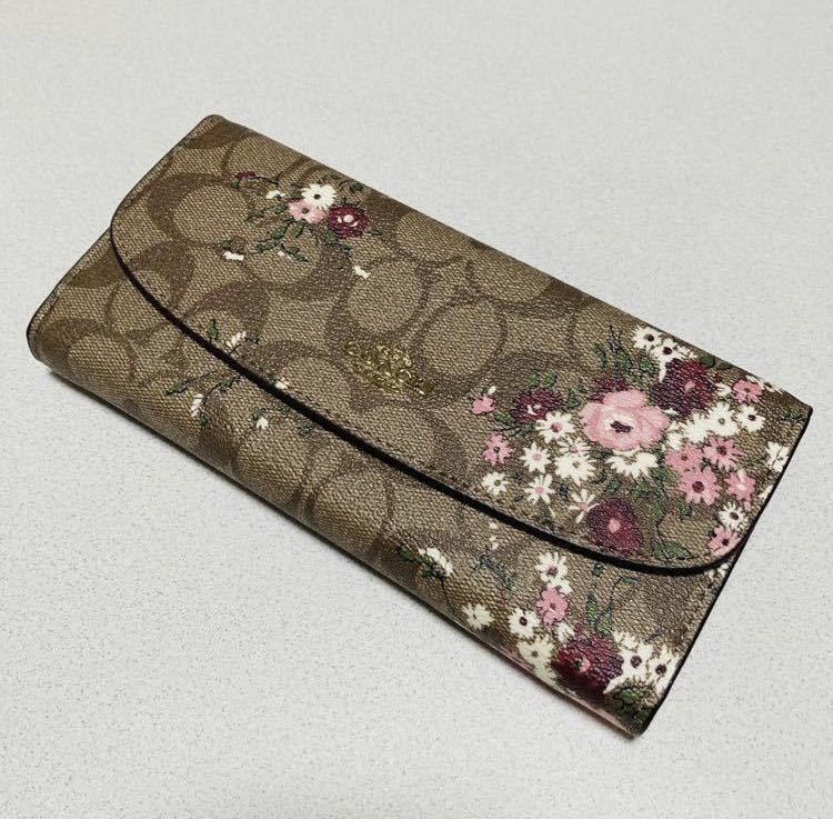 ☆ COACH コーチ 長財布 花柄 F29395 フローラルプリント シグネチャー