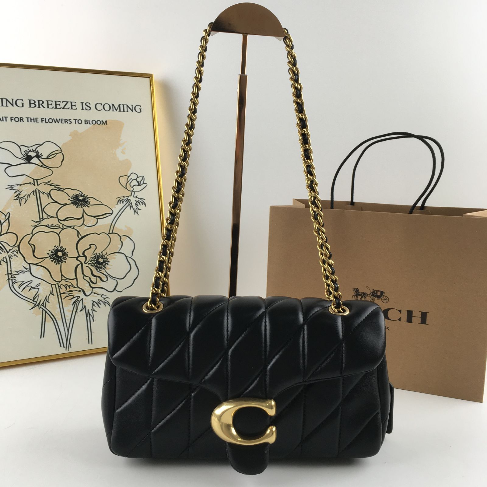 coach コーチ タビー ショルダー バッグ 26・キルティング ブラック 黒 ...