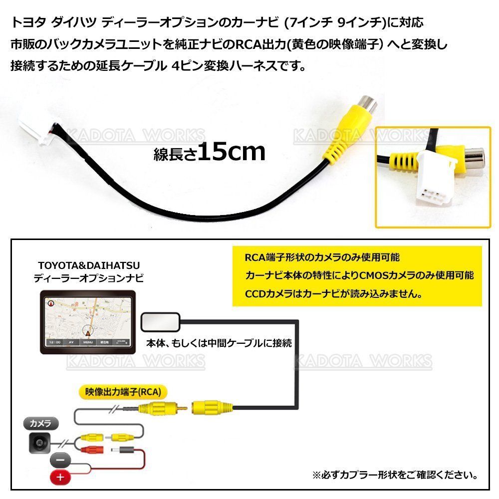 バックカメラ 変換ケーブル NSZN-W64DB (N619) NMZP-W64D (N170