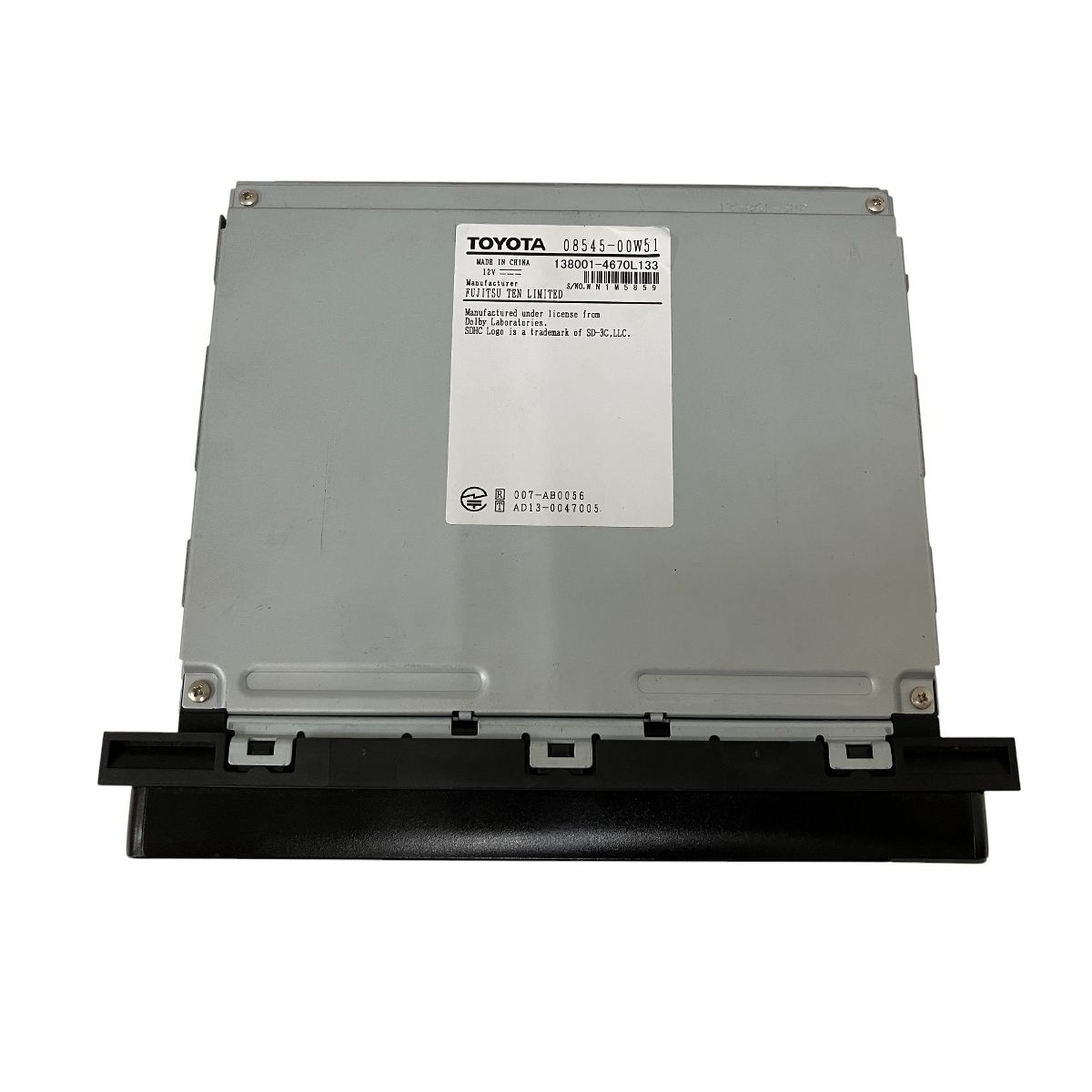 TOYOTA NSZT-W64(08545-00W51) 純正ナビ SDナビゲーション 1/4