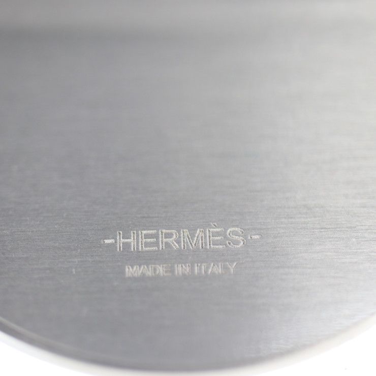 HERMES エルメス リバプール GM ブローチ - クロコダイル メタル