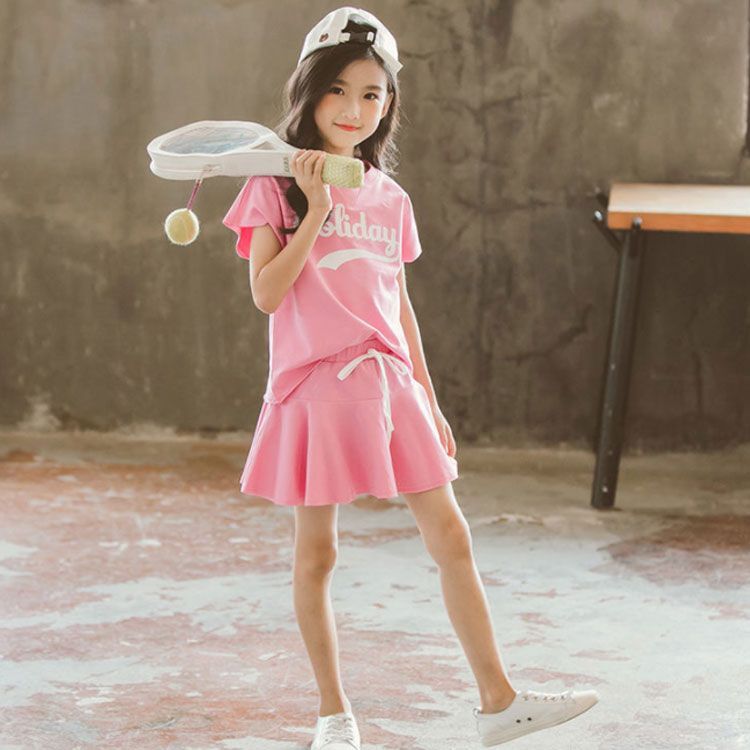 送料無料 2点セット 韓国子供服 女の子 セットアップ Tシャツ