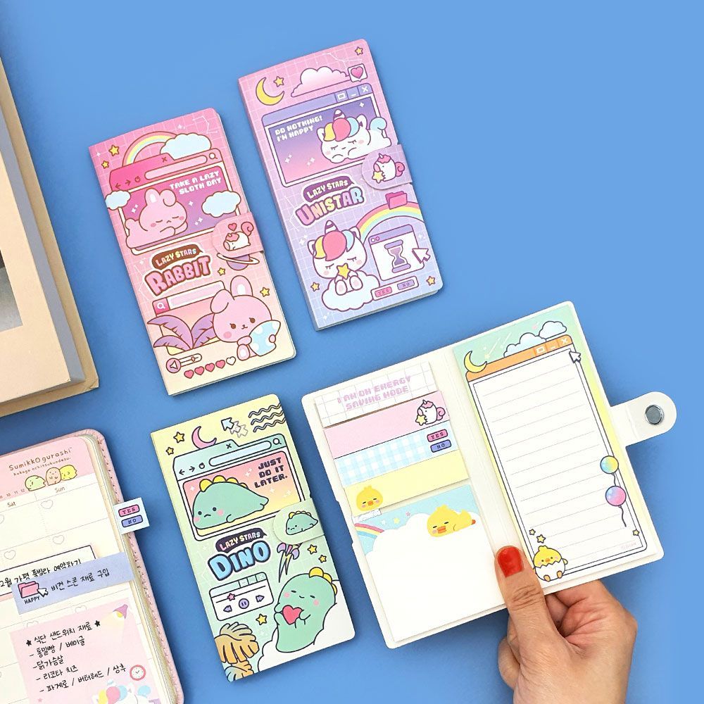ブック付箋メモ ハイハイ ふせん 付箋 メモ メモ帳 韓国文具 1冊