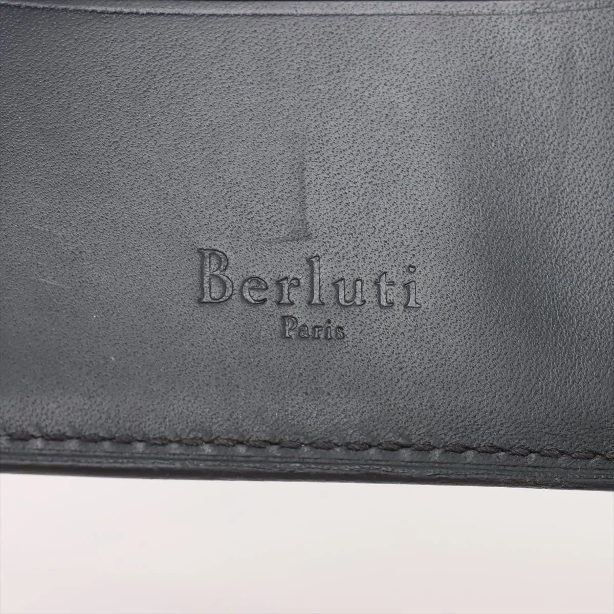 美品 ベルルッティ カリグラフィ マネークリップ レザー 二