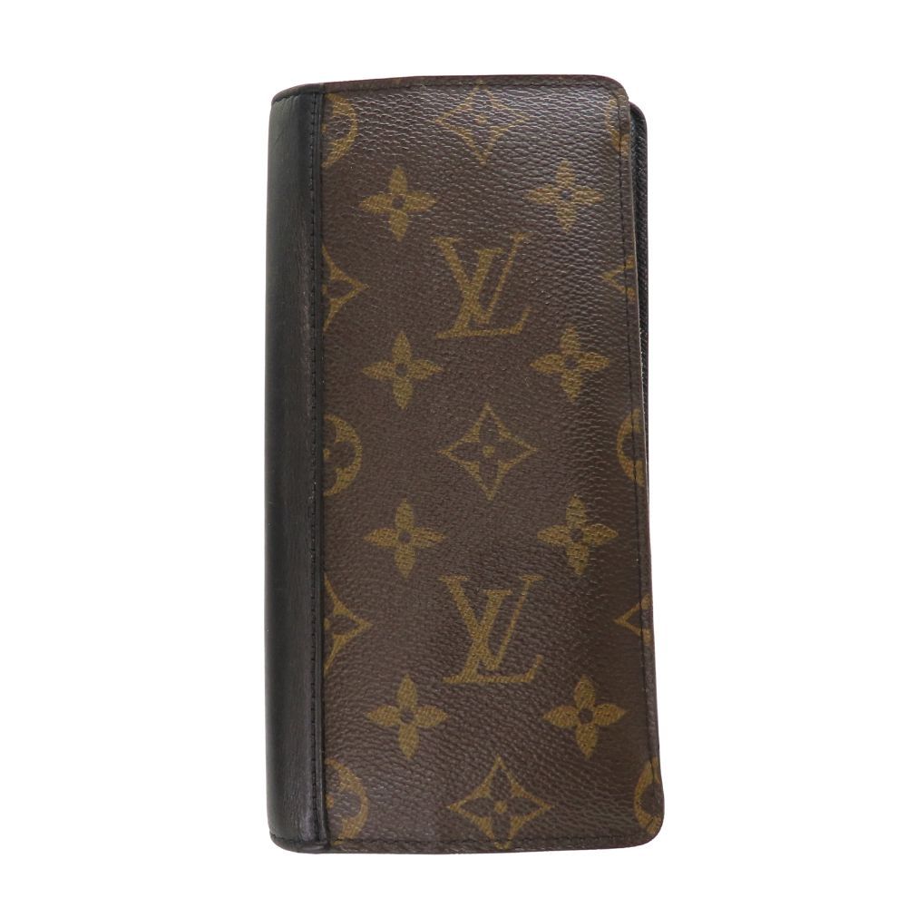 LOUIS VUITTON M93800 ルイヴィトン モノグラム マカサー ポルトフォイユ タノン ブラウン 黒 メンズ 二つ折り財布 長財布 A2502532 無料ギフトラッピング承ります