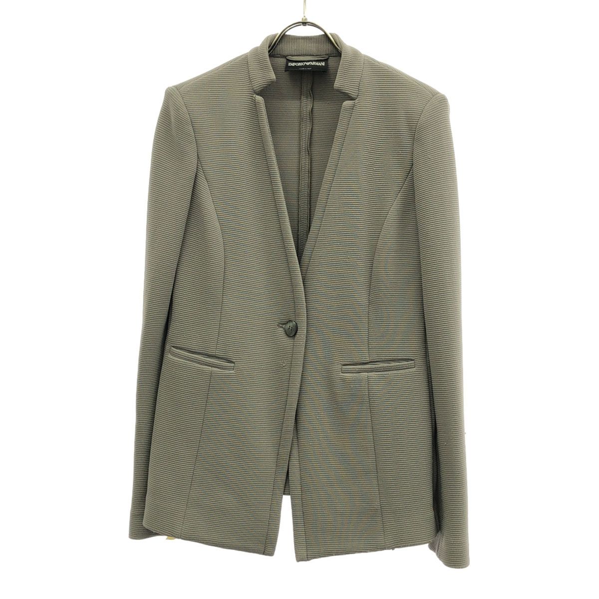 EMPORIO ARMANI ノーカラージャケット ヴィンテージ Emporio Armani エンポリオアルマーニ イタリア製 ノーカラー