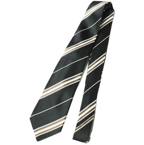 KITON キートン イタリア製 レジメンタルシルクネクタイ BLACK g20568