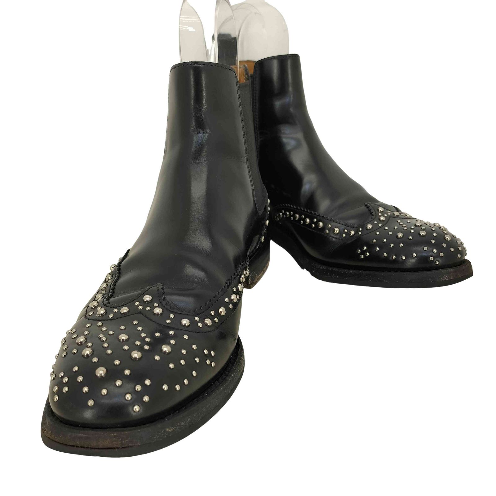 チャーチ churchs KETSBY MET ポリッシュドバインダー チェルシーブーツ スタッズ レディース EUR 35