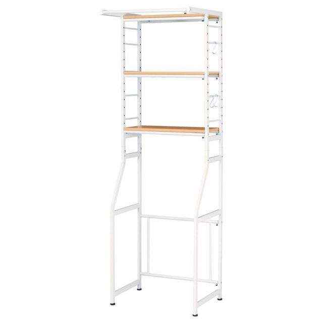 弘益 伸縮ラック ナチュラル STR-5018 NA 98.5×53×13cm