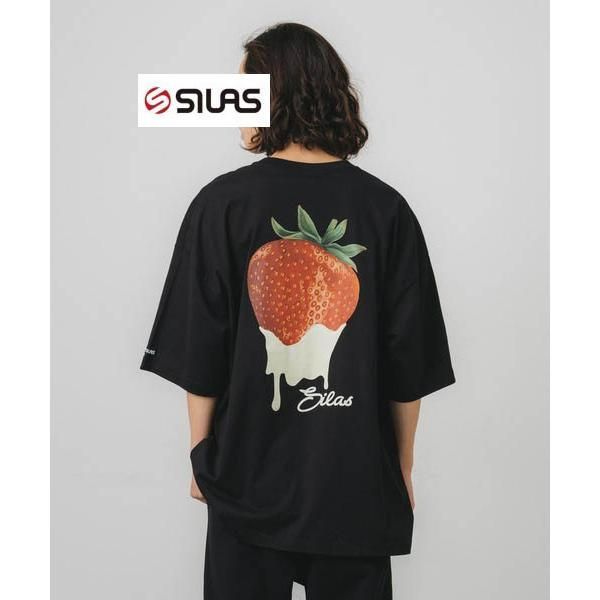 tシャツ Tシャツ silas SILAS サイラス STRAWBERRY PRINT WIDE S
