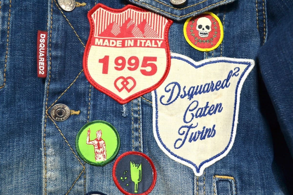 DSQUARED2 Dan Jean Jacket Denim Blue ワッペン付 ダメージ加工