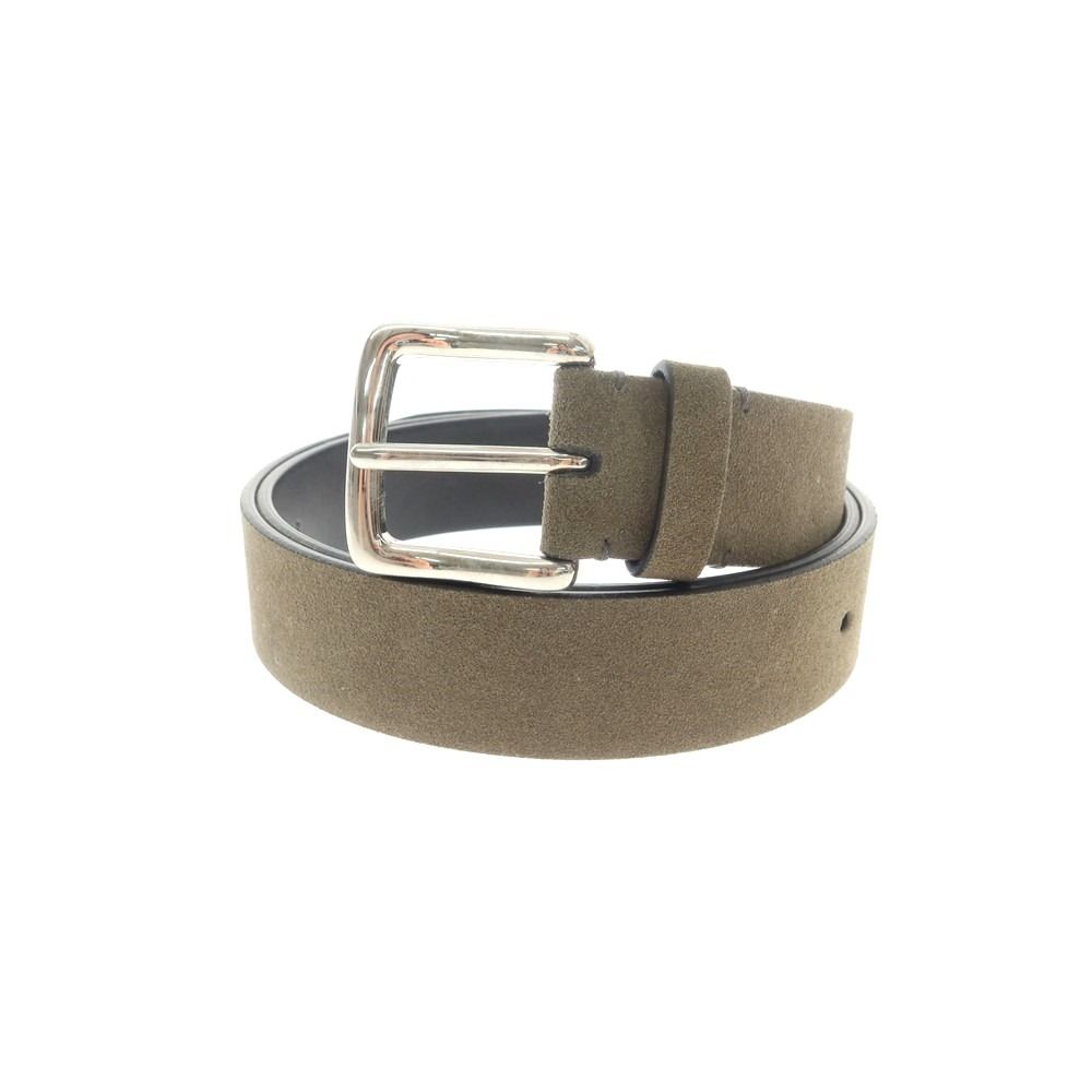 アウトレット スローウェア SLOWEAR スエードレザー ベルト オリーブ サイズ105 メンズ