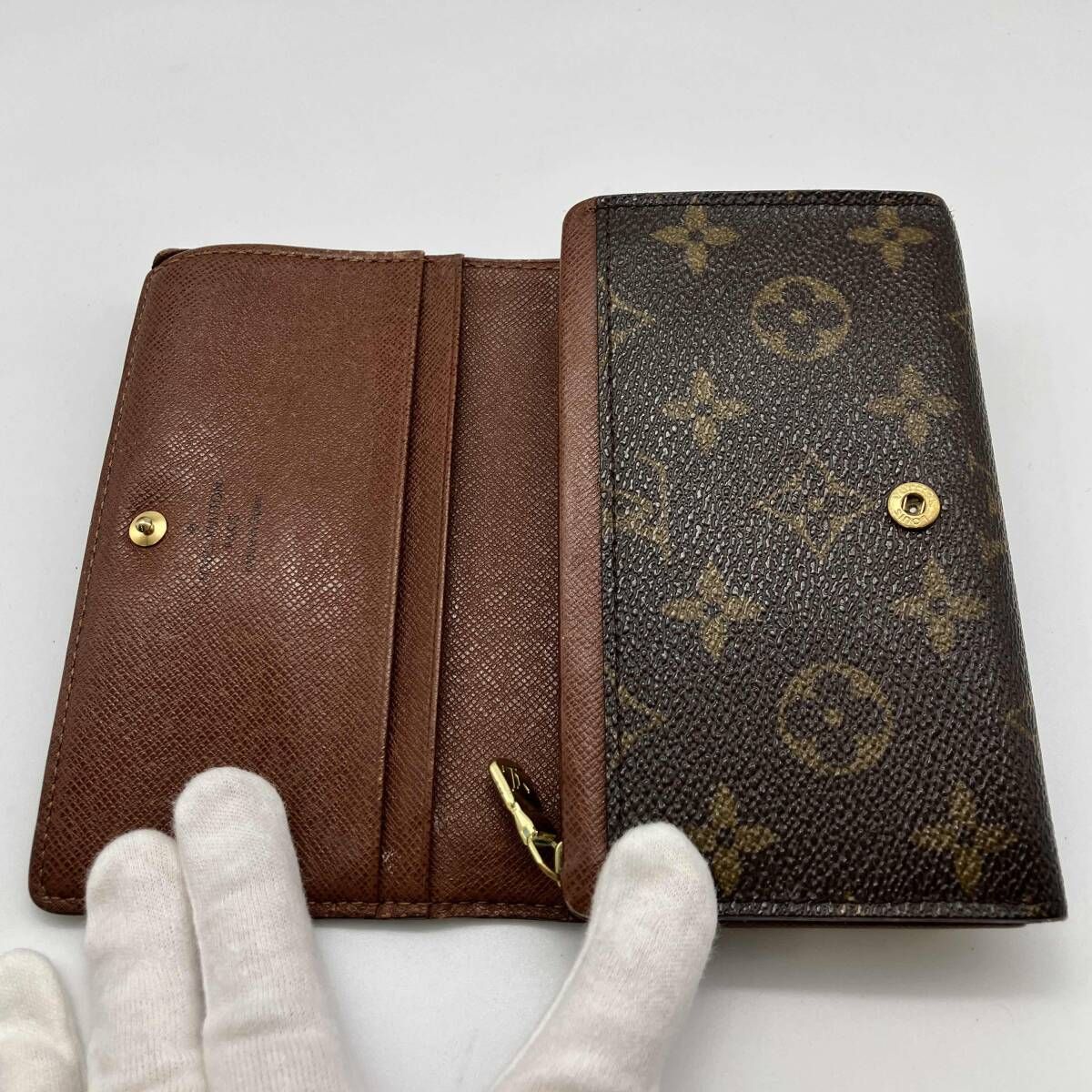 LOUIS VUITTON ポルトモネビエトレゾール 折財布 モノグラム