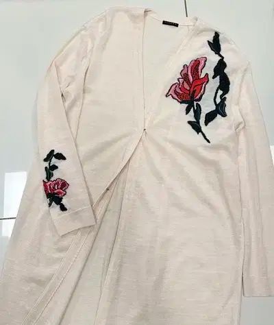 シスレー 刺繍 ロング カーディガン