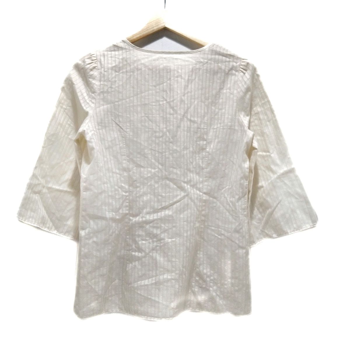 美品 ANAY I アナイ ノーカラージャケット ホワイト 38 日本製 春