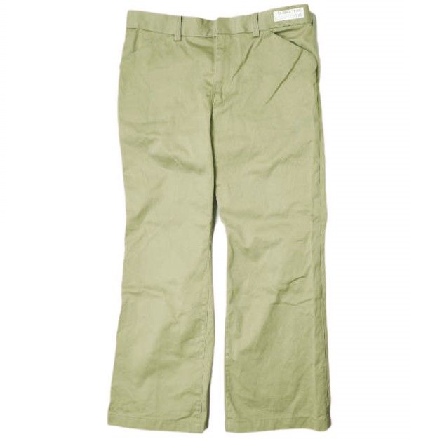 TANAKA x WISM タナカ ウィズム 23AW 別注 ST-168 COTTON FLARE TROUSERS BRAD FLARE コットンフ トラウザーズ 23030597009530 33 カーキ チノパンツ ボトムス g19001