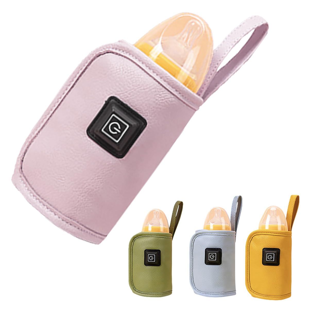 新品 HapiChil 快適 ミルクウォーマー 【保育士セレクト】 持ち運び USB給電 3段階調整 哺乳瓶ウォーマー 日本語説明書 付き (ベビーピンク)