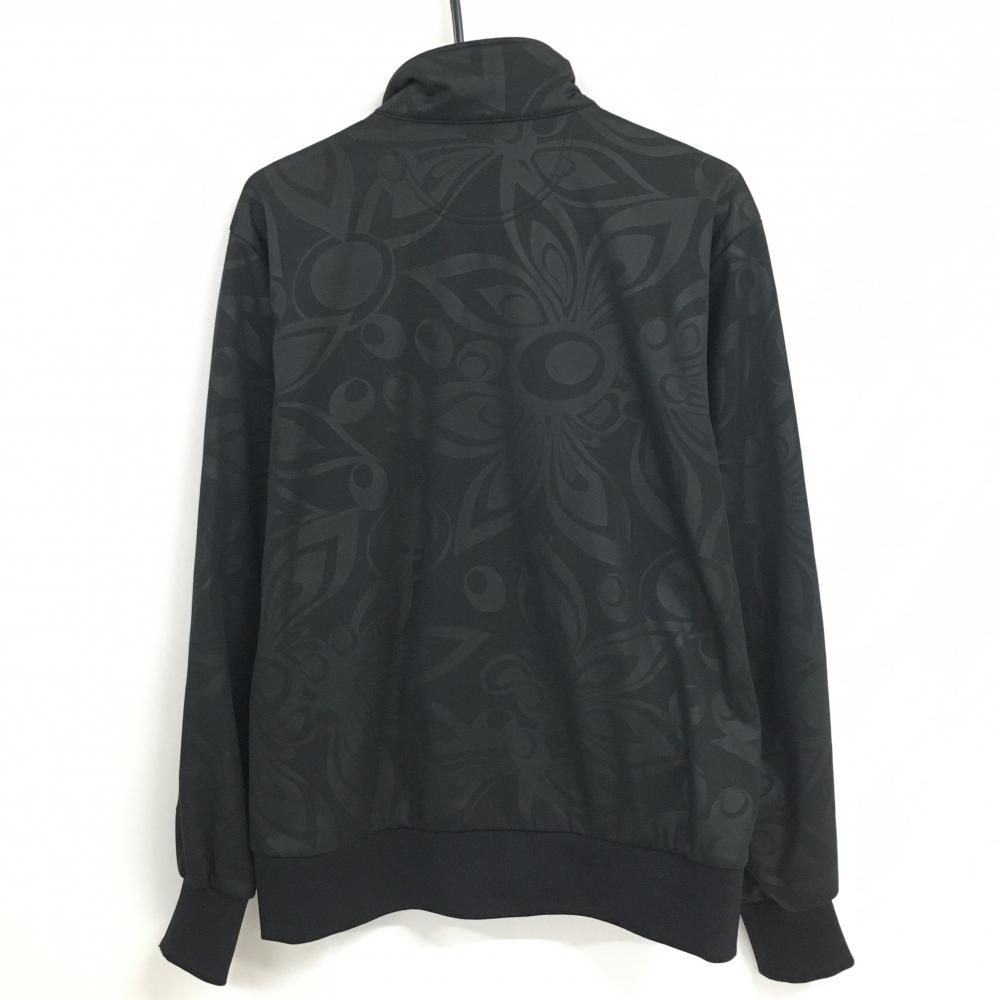 ラウドマウス ジャケット 黒 総柄 シャガデリック 裏起毛 ロゴ刺しゅう メンズ L ゴルフウェア LOUDMOUTH