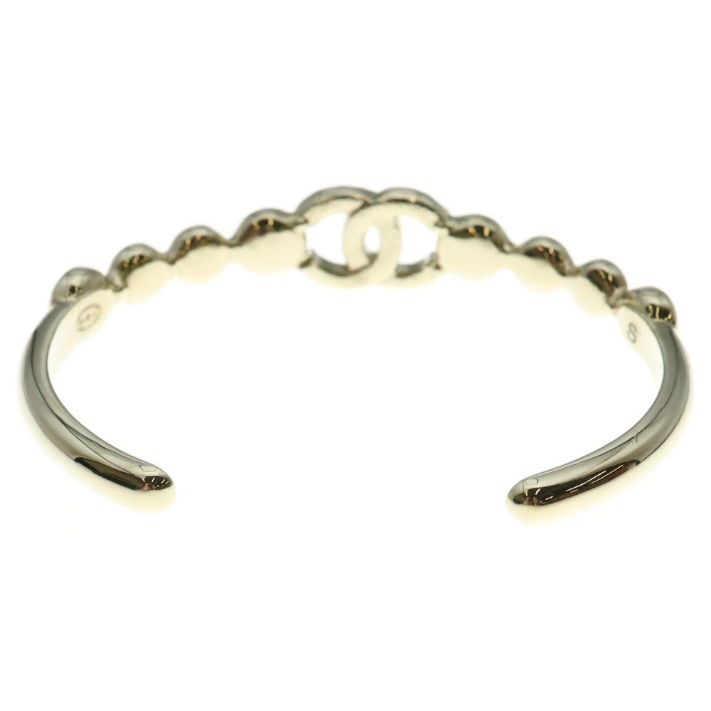 CHANEL シャネル ココマーク ラインストーンバングル ブレスレット ゴールド 25B