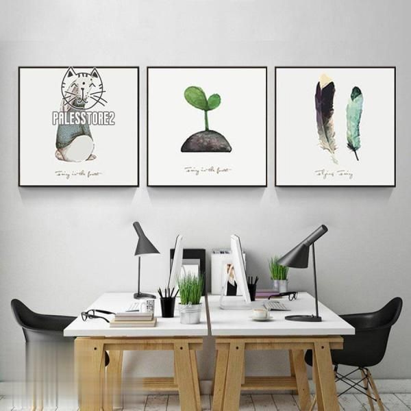 3枚セット 絵画 インテリア ファブリック 絵 動物 うさぎ 30×30cm 壁掛け アートパネル リビング プレゼント アートフレーム 飾る