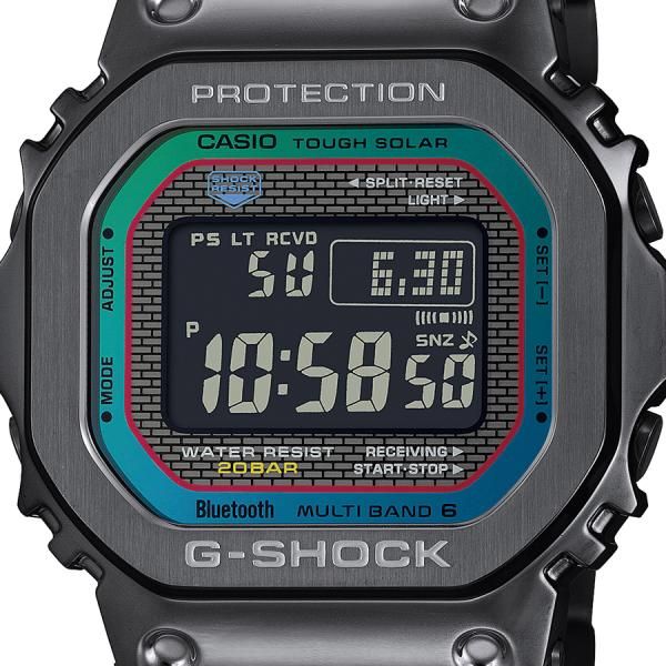 カシオ Gショック G-SHOCK フルメタル スクエア レインボーカラー  