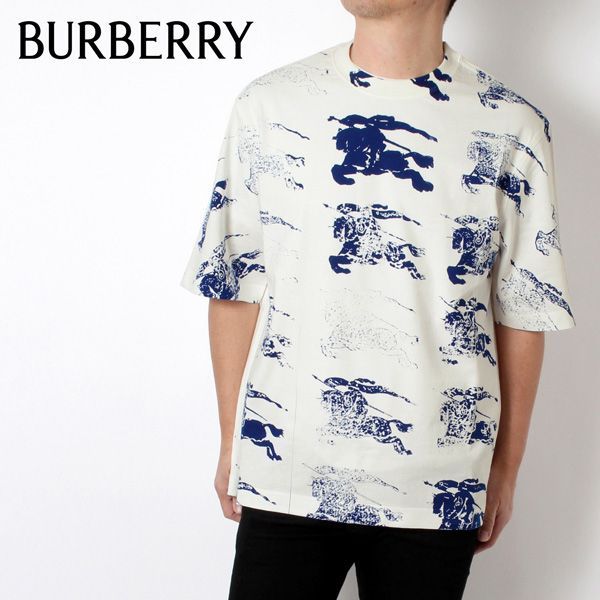 24SSモデル バーバリー BURBERRY  GRAPHICS スクリーンプリント Tシャツ【RAIN】 8081369  RAIN/【2024SS】m-tops