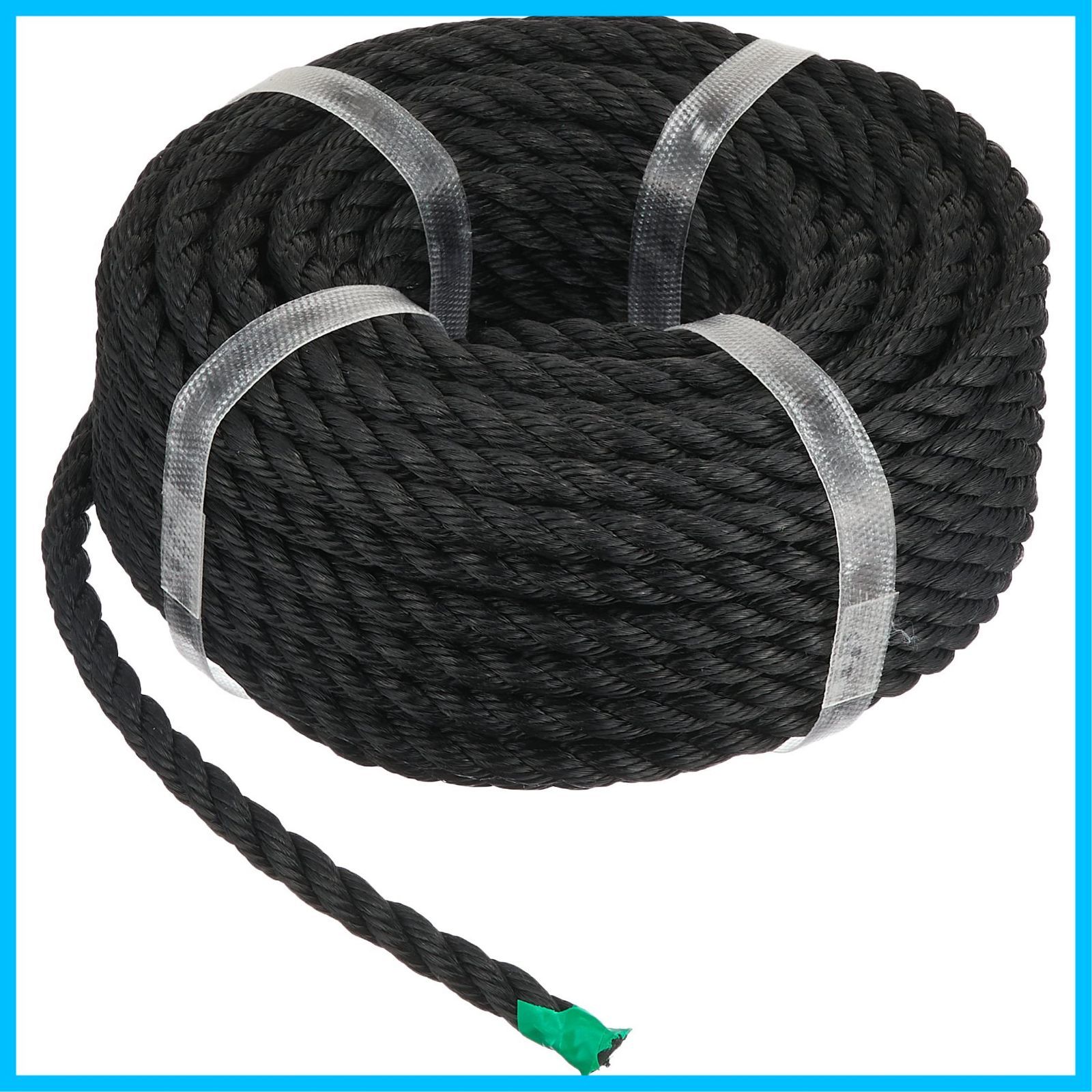 商品 黒 9mmX20m HR-1492 ポリエチレン ニューロープ 三友産業