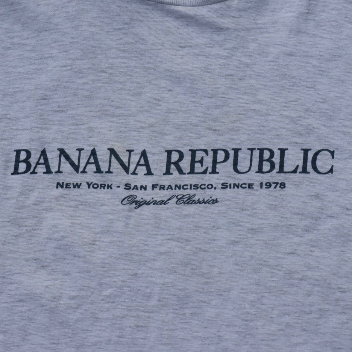 90's Design Print Tee Shirt "BANANA REPUBLIC" 90年代 ヴィンテージ 古着 バナナリパブリック バナリパ アメリカ製 シングルステッチ