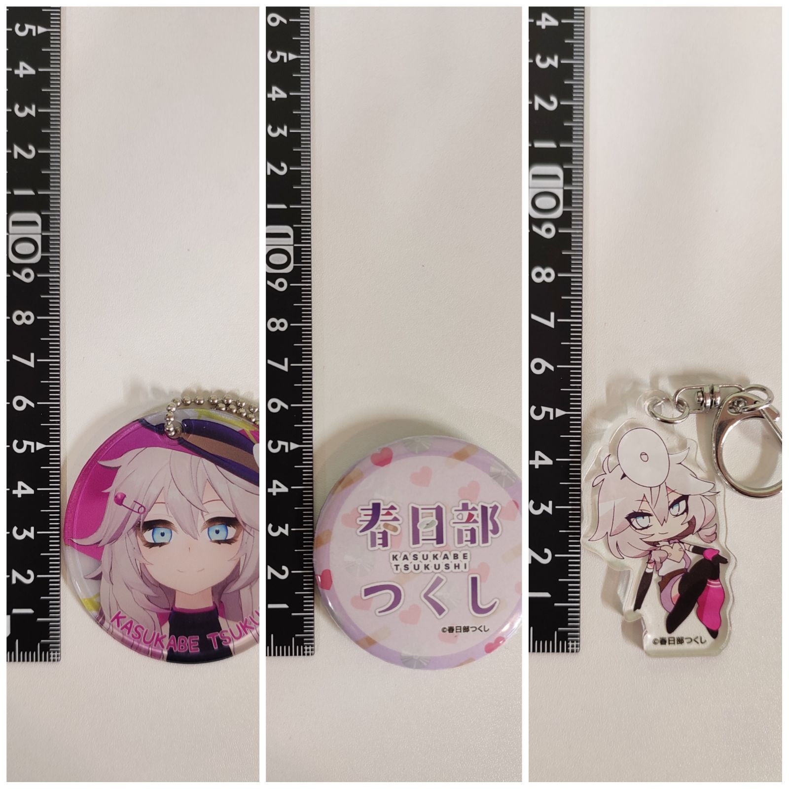 VTuber　春日部つくし　缶バッジ　キーホルダー　39個まとめ売り　痛バ Vtuber 春日部つくし 缶バッジ アクリルキーホルダー セット