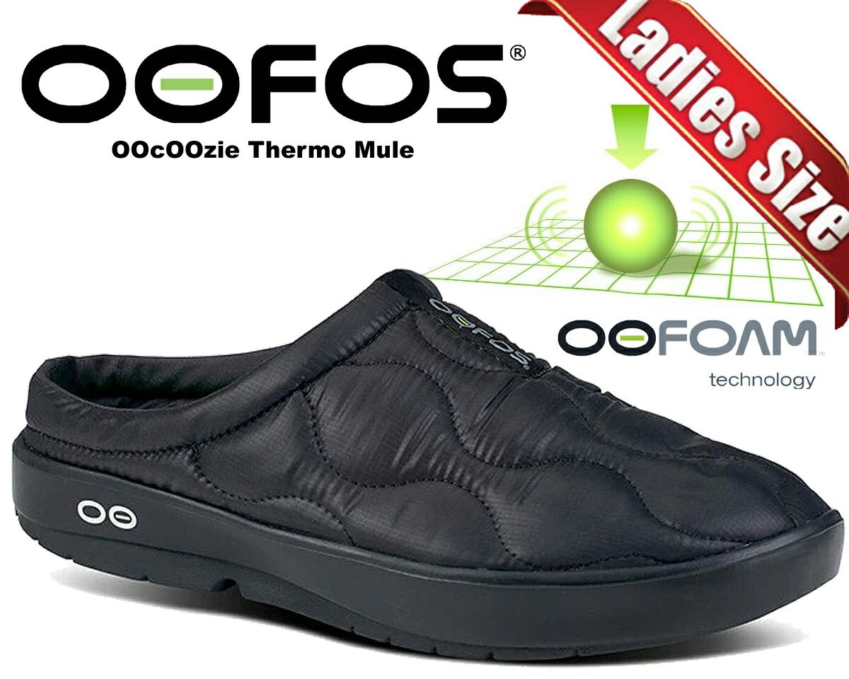 ウーフォス ウークージー サーモ ミュール ウィメンズ OOFOS OOcOOzie THERMO MULE WOMEN BLACK 2000860052242 ブラック レディース サンダル スリッパ 暖