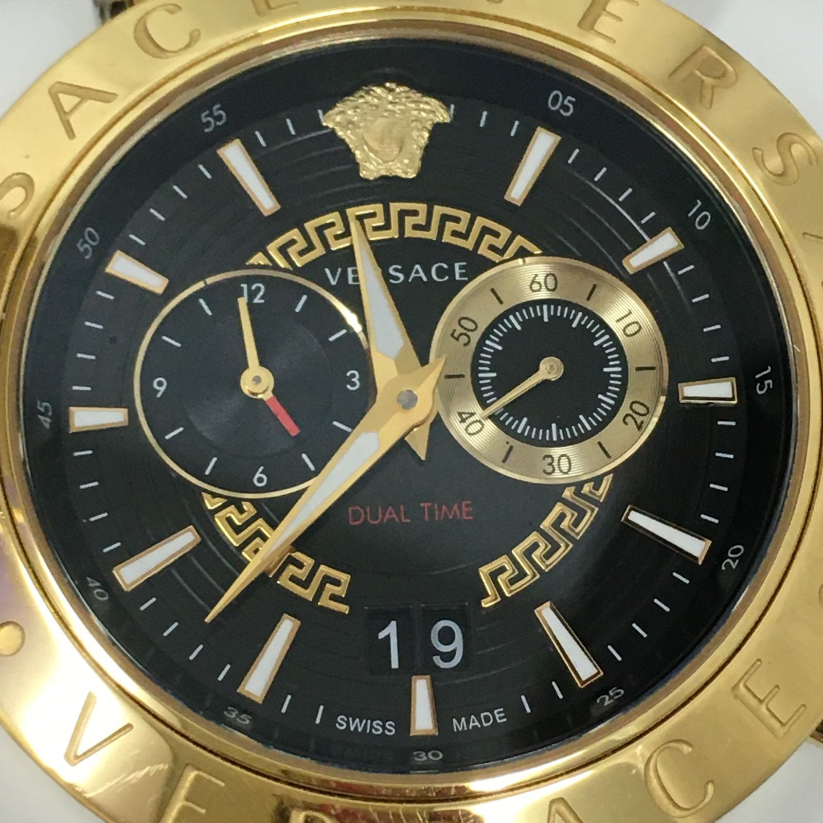 三沢店85】VERSACE 腕時計 ヴェルサーチ Versace Vレース デュアル 