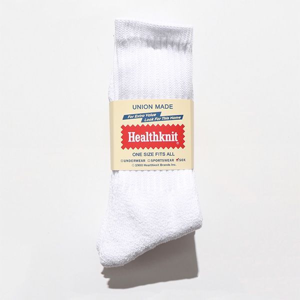 ヘルスニット【Healthknit】191-3106 シンカーホワイト無地3Pソックス ハイソックス 靴下 ロングソックス メンズ レディース 3足セット