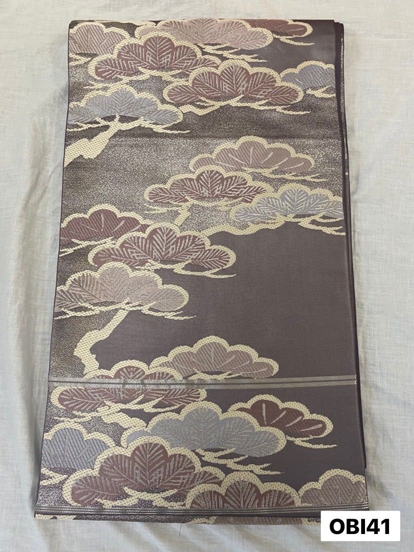 帯】袋帯 六通柄 正絹 松 刺繍 着物 和装 OBI41 - メルカリ