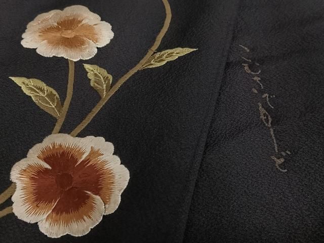 平和屋着物○こむさでもーど・COMME CA DU MODE 訪問着 刺繍 花蝶文 暈