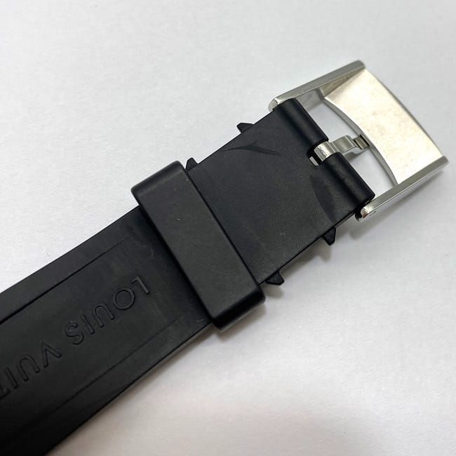 ルイヴィトン 腕時計 ラバーベルト ブラック ブルー R15509 替え