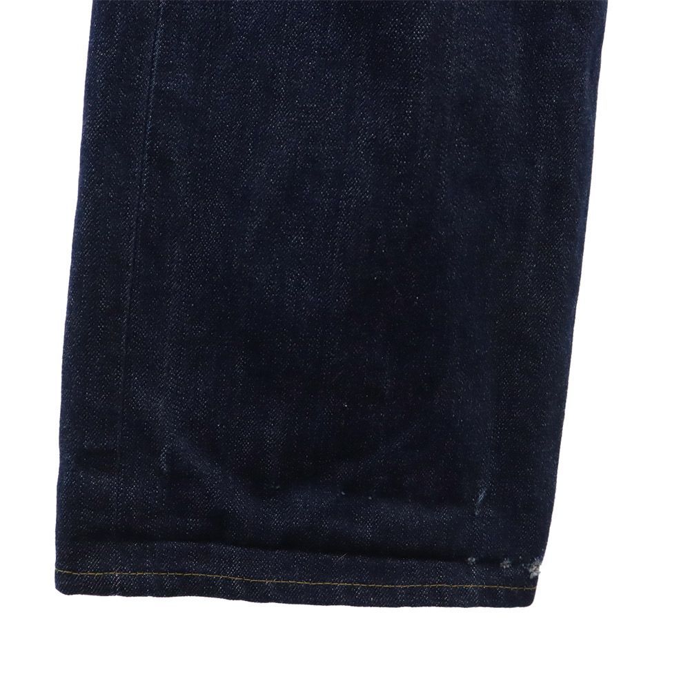 エムエイチエル ストレート デニムパンツ w28 ネイビー MHL ボタンフライ シンチバック マーガレットハウエル ジーンズ レディース 【中古】  【240228】