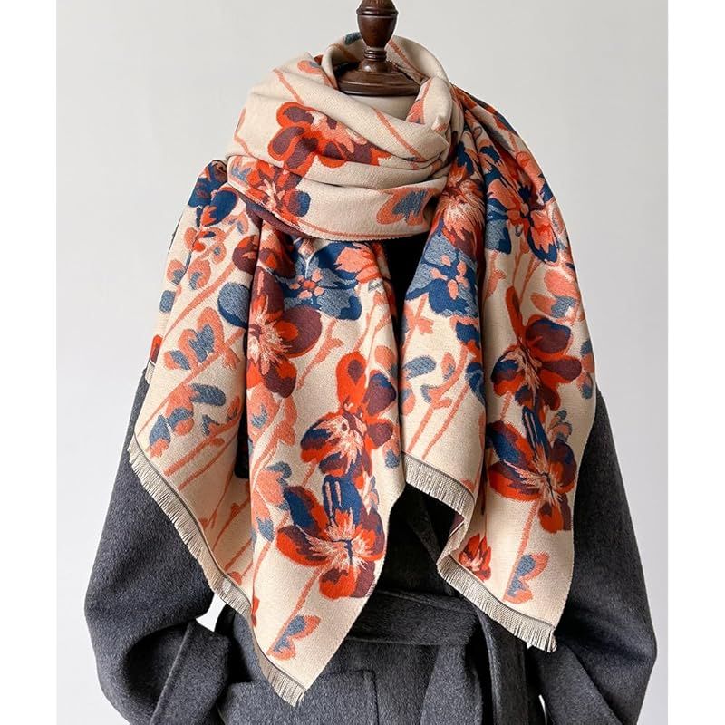 Euyqs] レディース ビンテージ ストール 大判 厚手 マフラー スカーフ