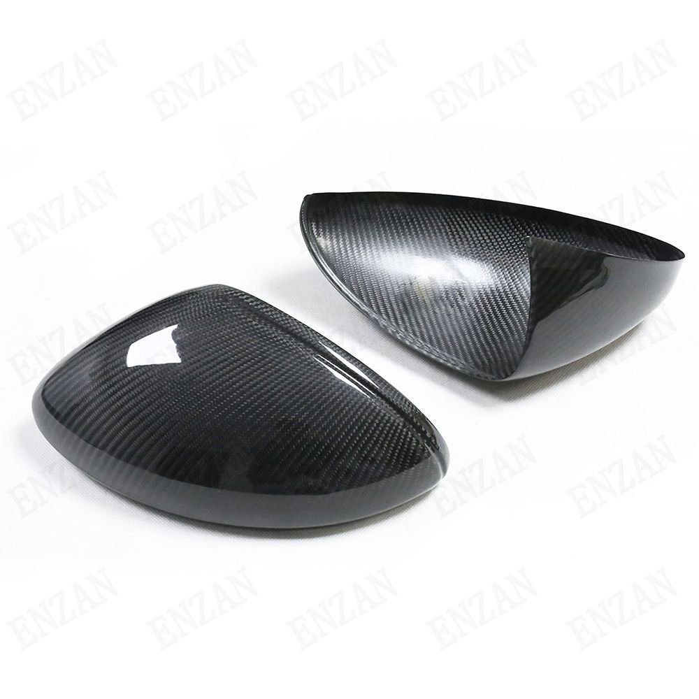 ドライカーボン製 ポルシェ 718 ボクスター ケイマン 右ハンドル用 粘着式 ミラーカバー 左右2枚