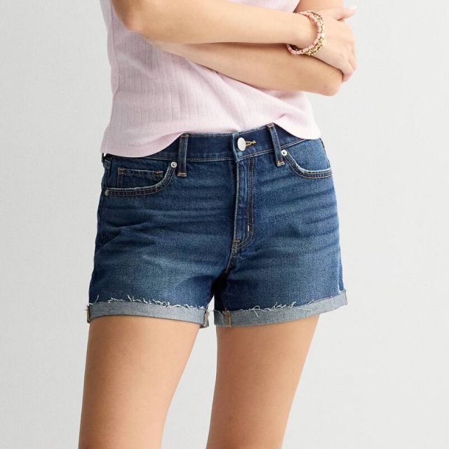【送料無料】 エスオー レディース ハーフパンツ・ショーツ ボトムス Juniors' Women's SO Comfortable Low Rise Boyfriend Shorts Dark