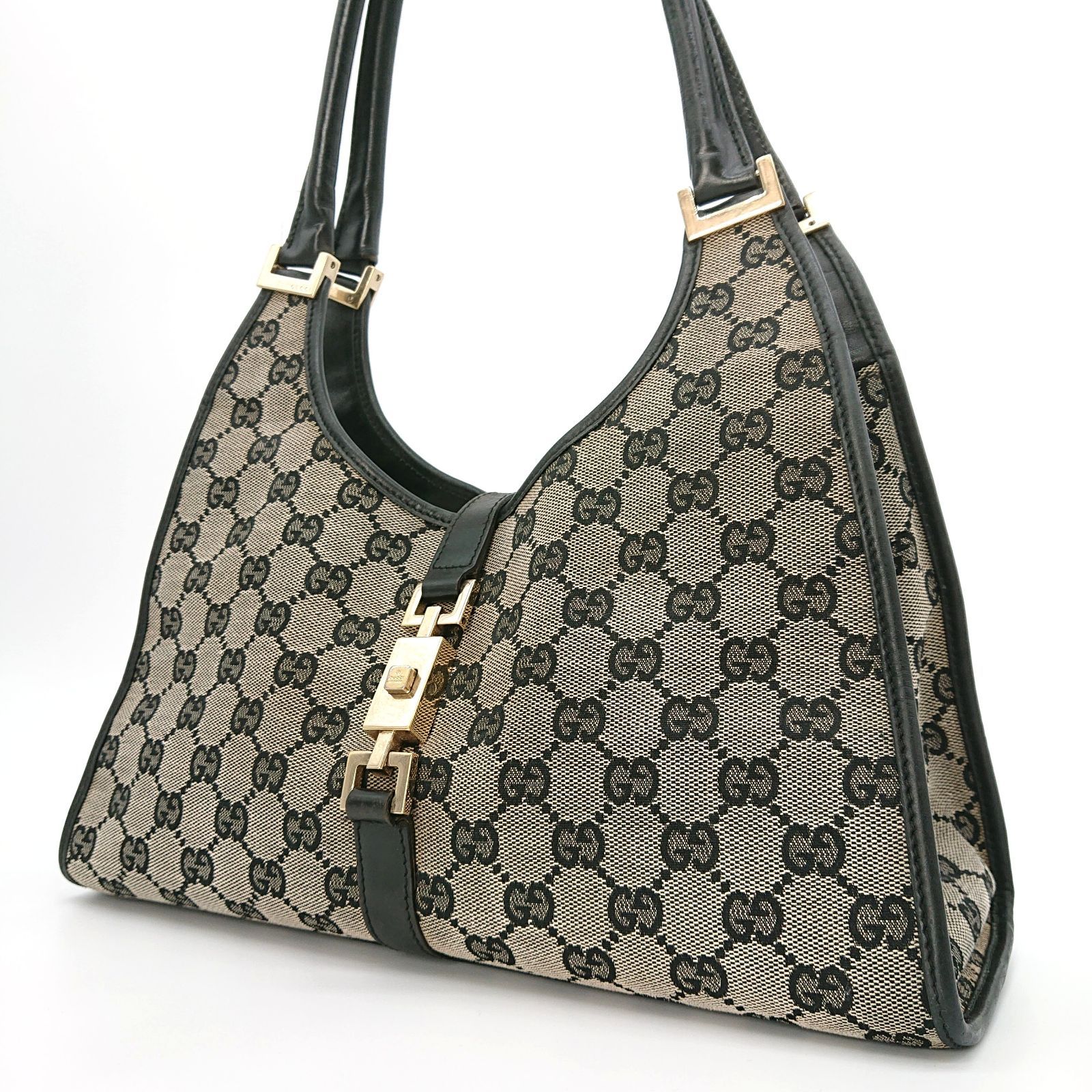 GUCCI グッチ GGキャンバス レザー ジャッキー グレー ハンドバッグ 楽天市場】【美品】 グッチ トートバッグ ジャッキー GG