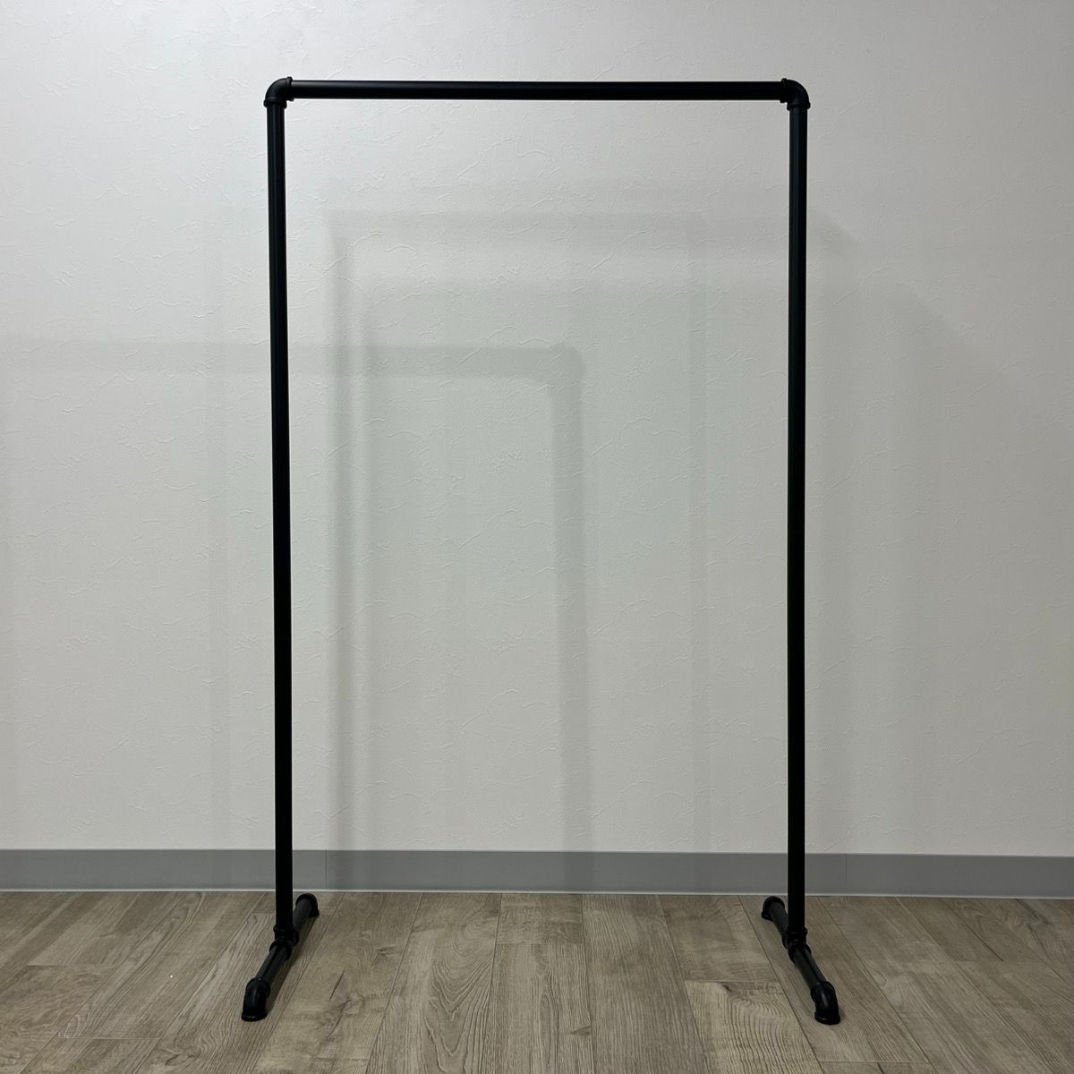 ハンガーラック ガス管 アイアン 黒 パイプ インダストリアル 収納 什器 幅80cm×高130cm