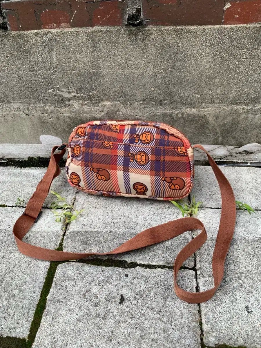 ヴィンテージ A BATHING APE アベイシングエイプ ベイビー マイロ CHECKERED ショルダー クロスバック