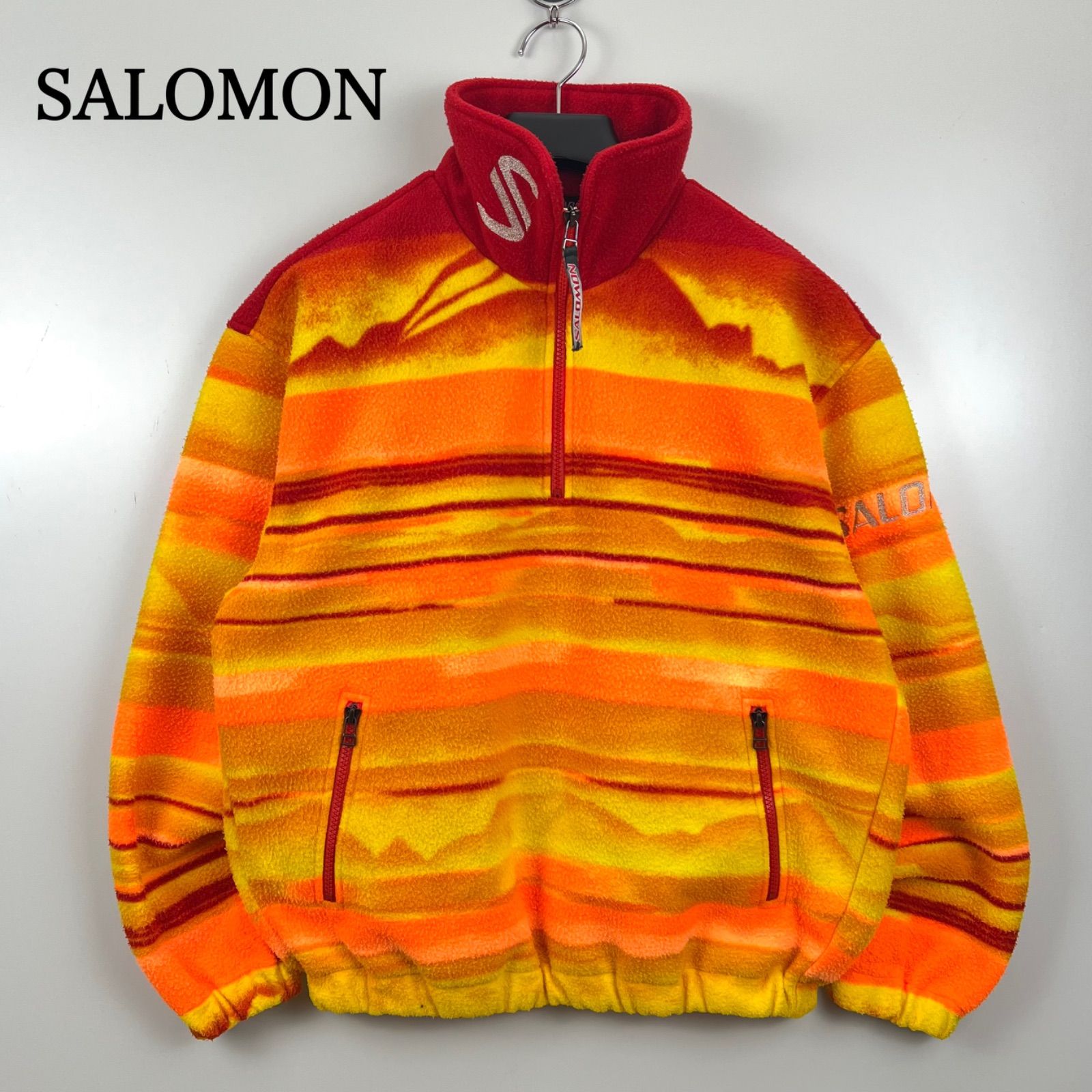 SALOMON 90s vintage sunset halfzip fleece M サロモン ヴィンテージ