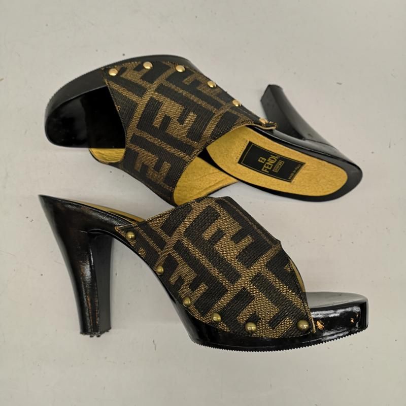 新着 FENDI フェンディ サンダル ヴィンテージ オープントゥ サボ 靴
