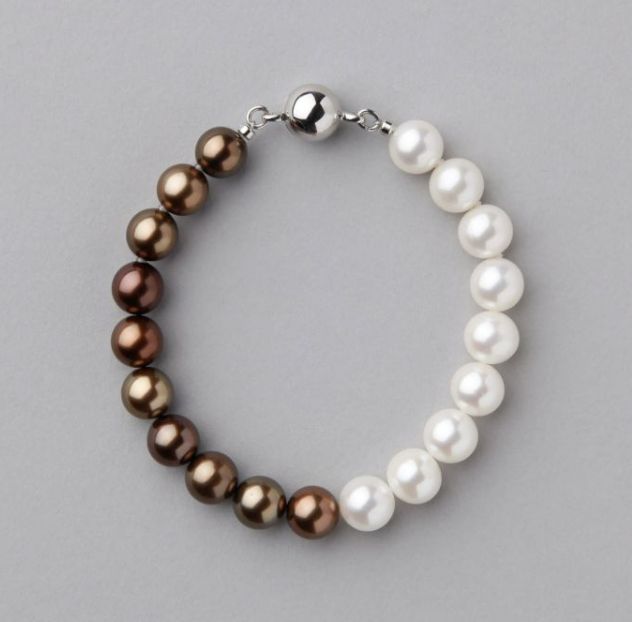 美品 本真珠 福鈺潤 パール ネックレス チョコレートカラー ショコラ