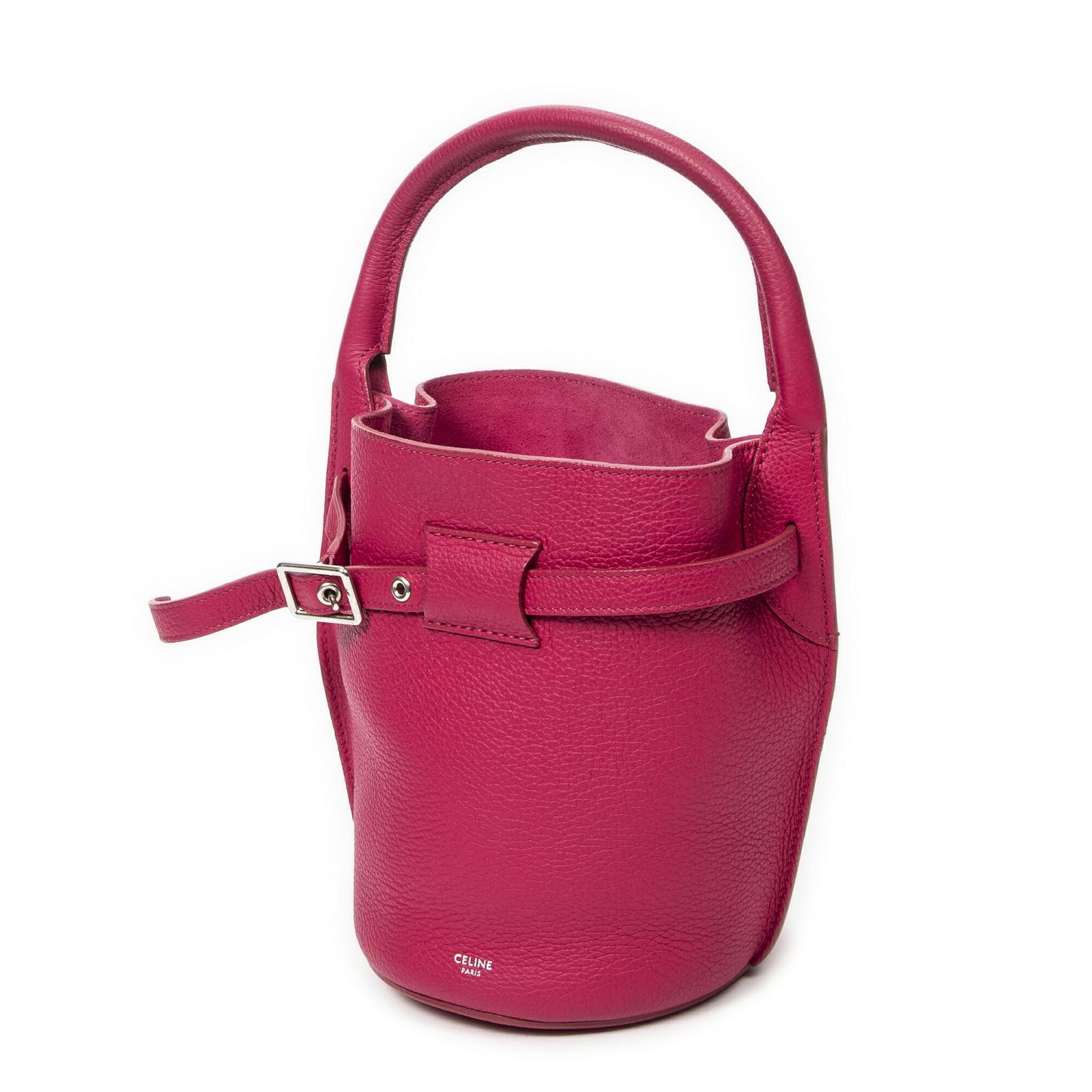 CELINE セリーヌナノビッグバッグバケットフューシャピンクグレインカーフスキンレザーA